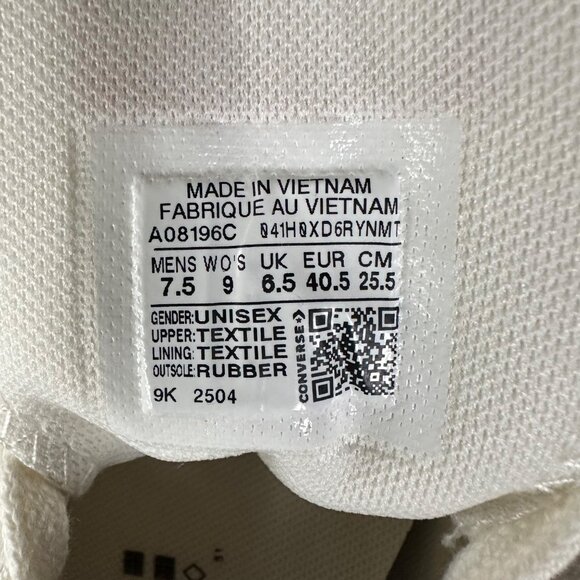 ⭐Converse Run Star Hike Ox Platform Sz 7.5 Mens Shoes Beige Red Sneakers A08196C - Picture 10 of 10